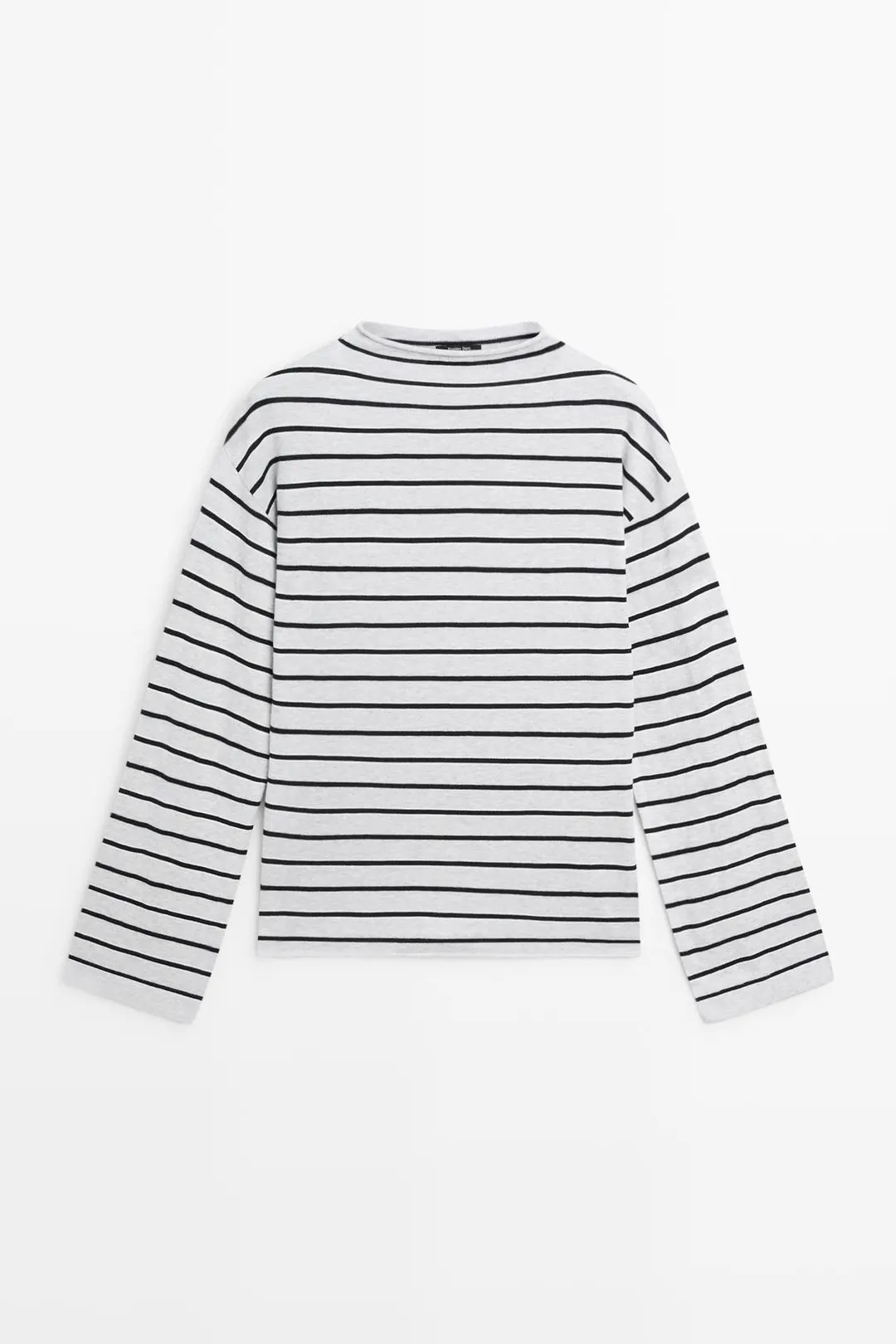Свитер из 100% хлопка в полоску, Massimo Dutti