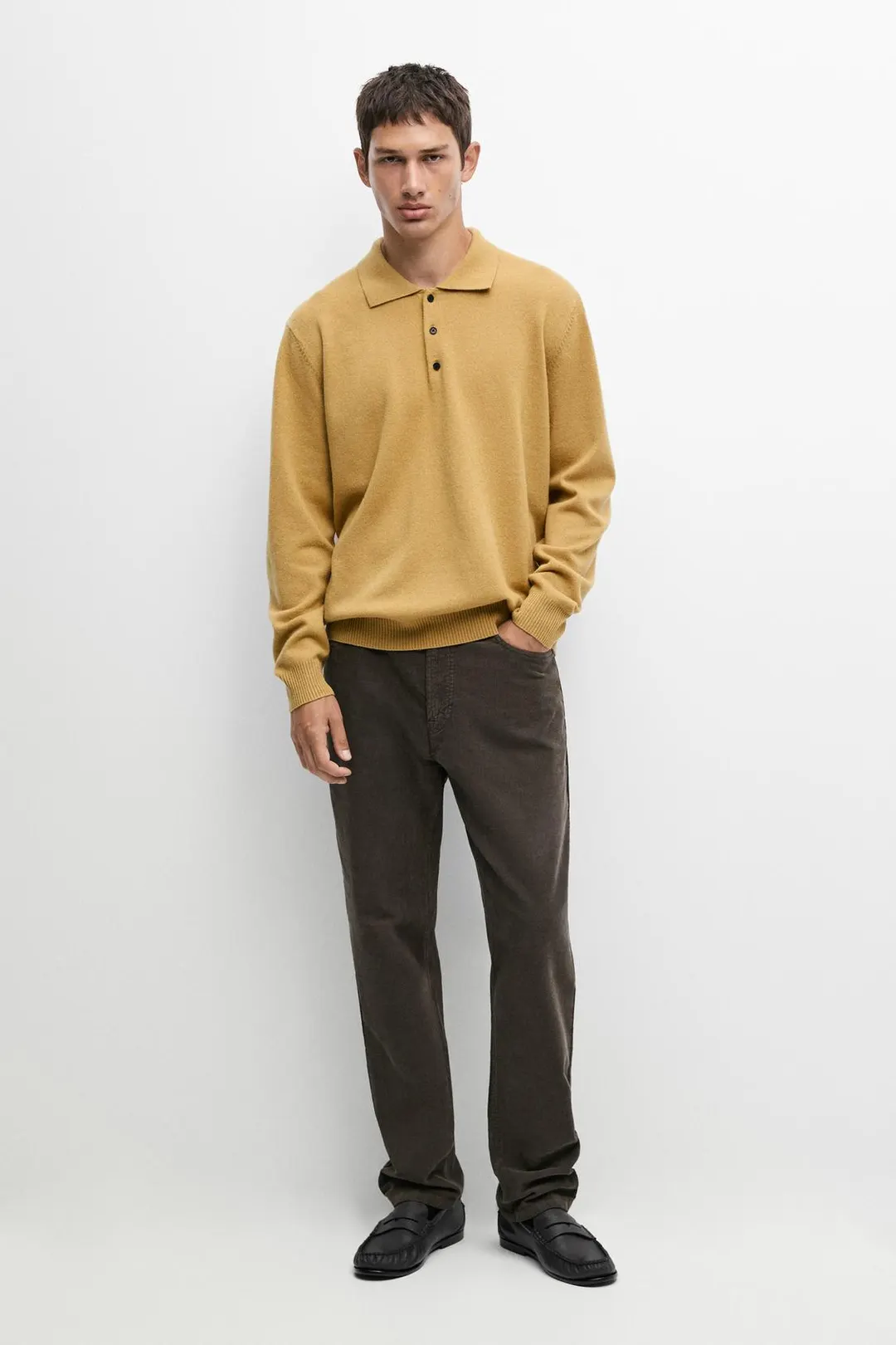 Вельветовые брюки зауженного кроя, Massimo Dutti
