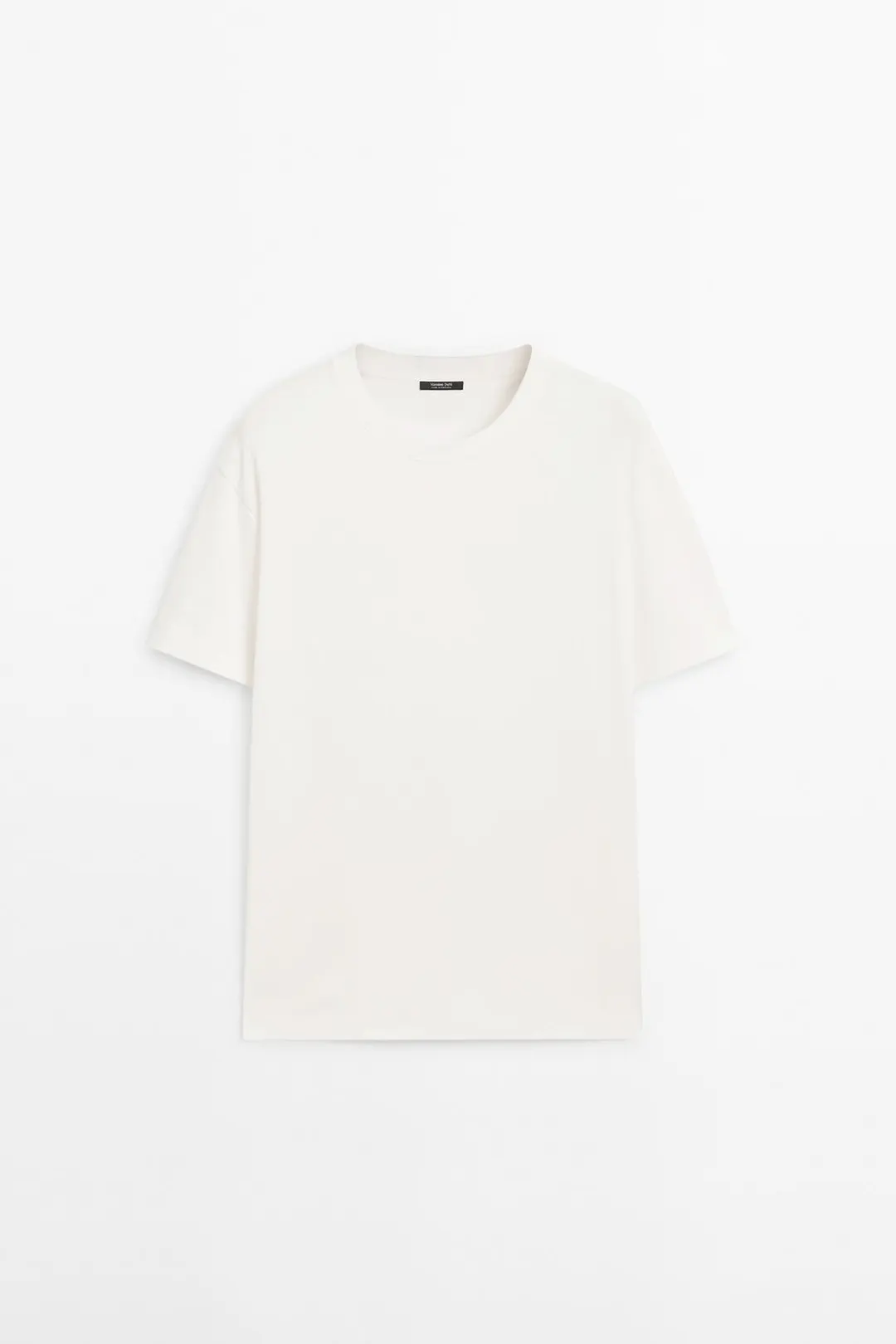 Футболка из интерлока из 100% хлопка с короткими рукавами, Massimo Dutti