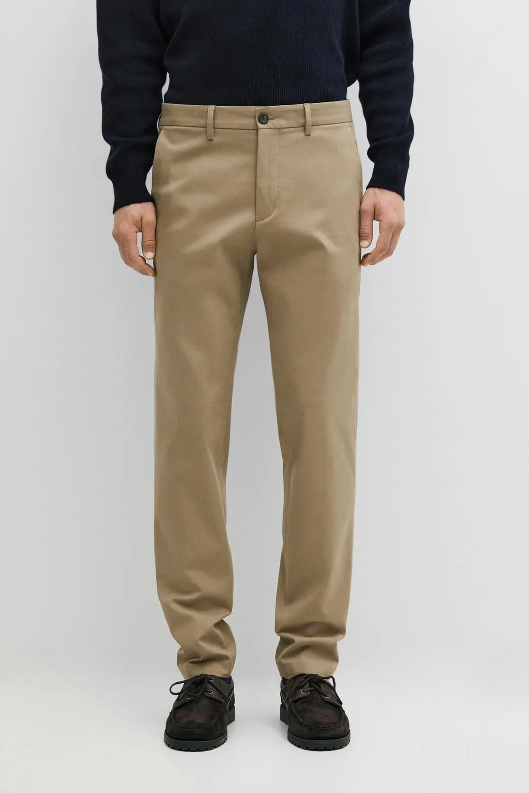 Брюки зауженного кроя из смесового хлопка, Massimo Dutti
