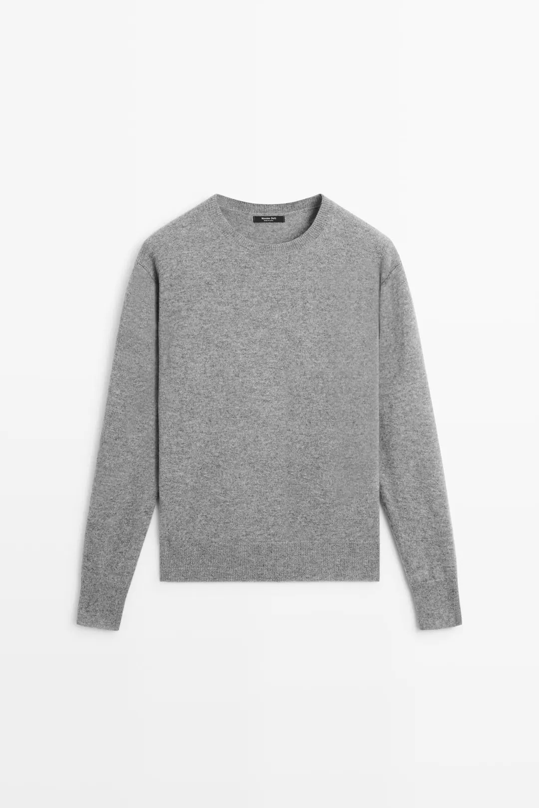 Свитер вязаный с круглым вырезом из смесовой шерсти, Massimo Dutti