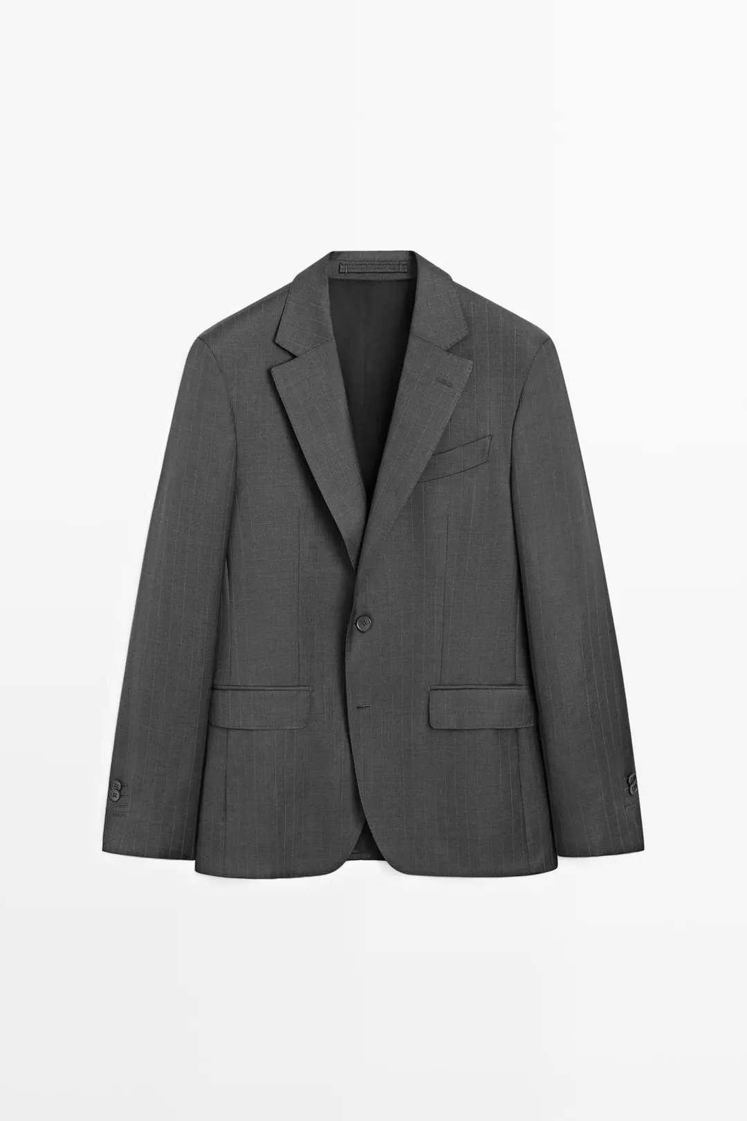 Пиджак костюмный в полоску из 100% шерсти, Massimo Dutti