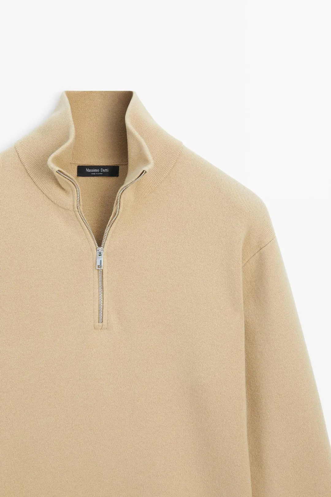 Свитер шерстяной с воротником-стойкой, Massimo Dutti
