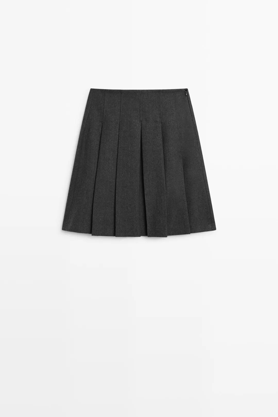 Плиссированная юбка из смесовой шерсти, Massimo Dutti