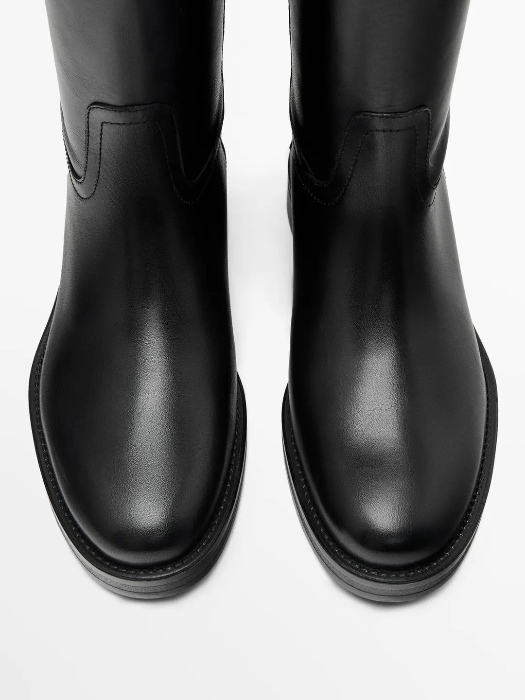 Кожаные сапоги для верховой езды, Massimo Dutti