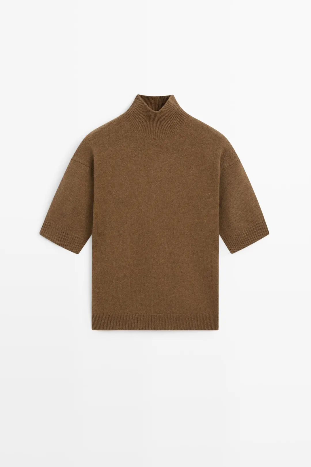 Свитер оверсайз с короткими рукавами, Massimo Dutti