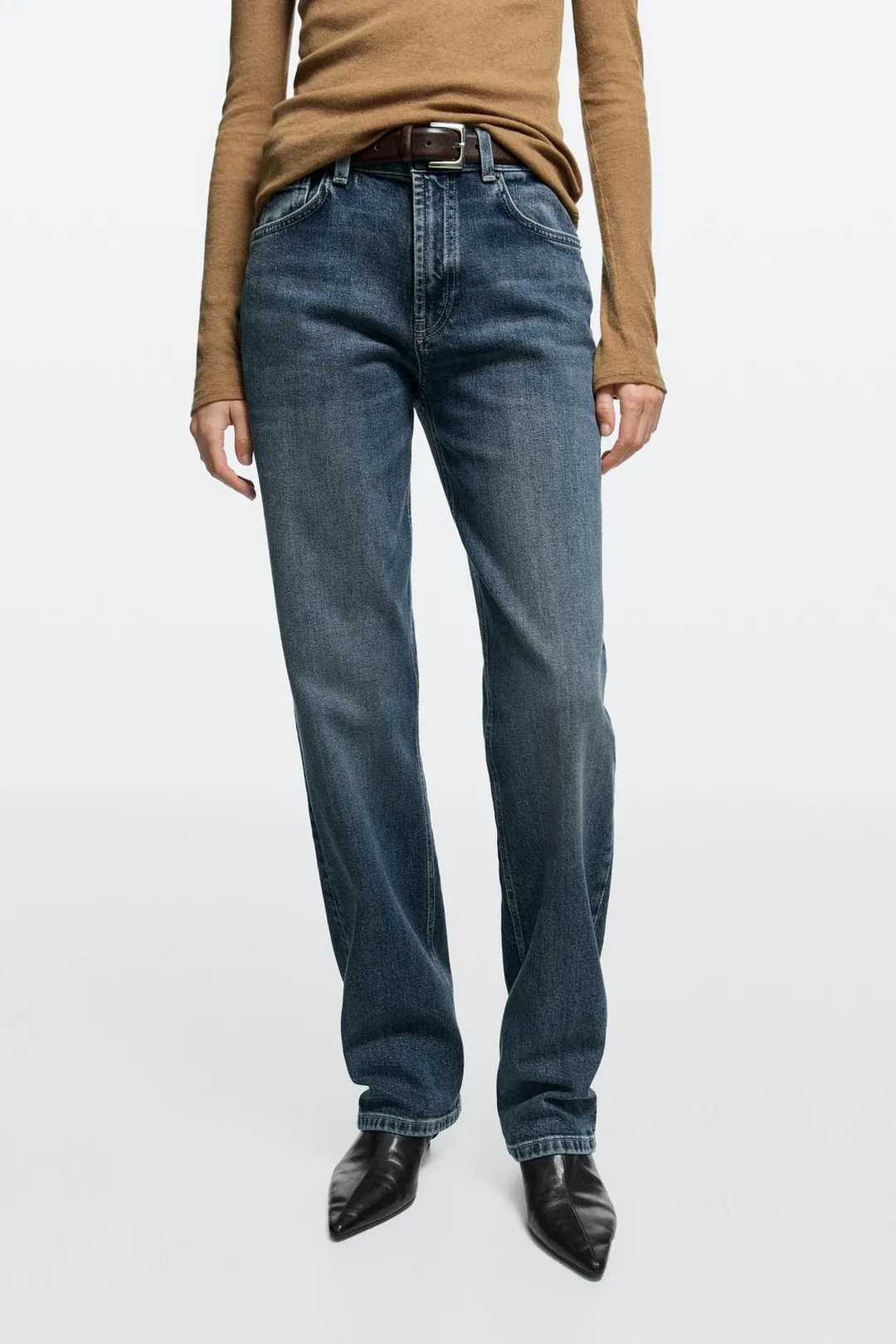 Джинсы прямого кроя со средней посадкой, Massimo Dutti