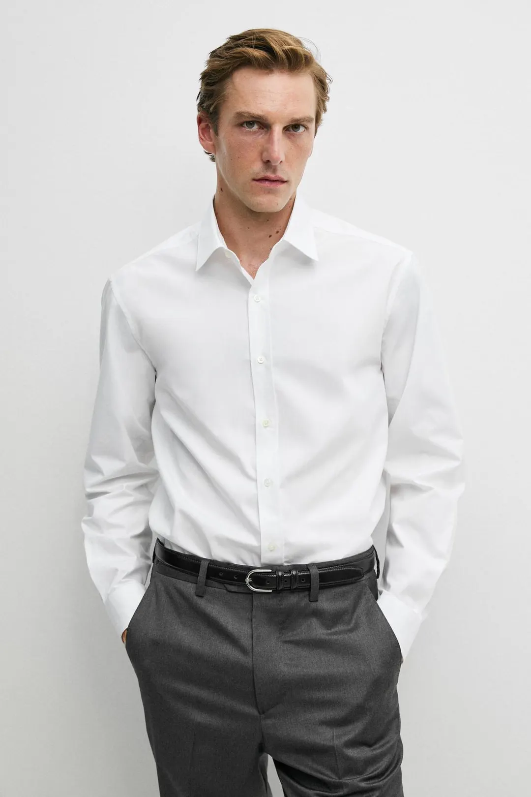 Рубашка свободного кроя из 100% хлопка, Massimo Dutti