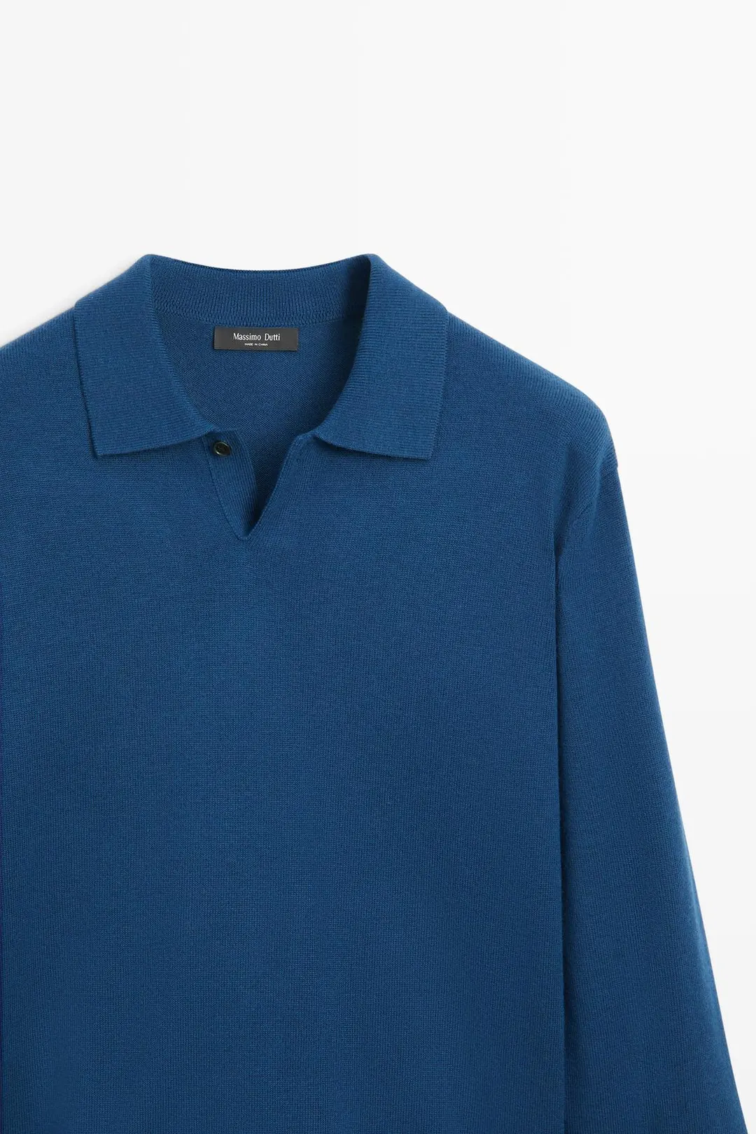 Поло вязаное из смесовой шерсти, Massimo Dutti