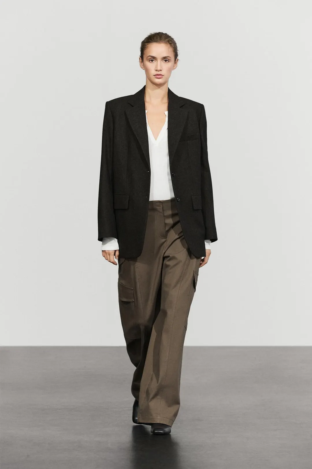 Блейзер на двух пуговицах из смесовой шерсти, Massimo Dutti