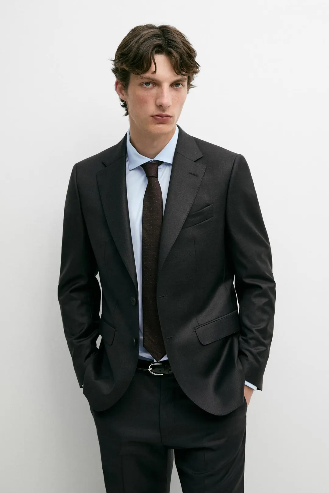 Костюмный пиджак из 100% холодной шерсти, Massimo Dutti