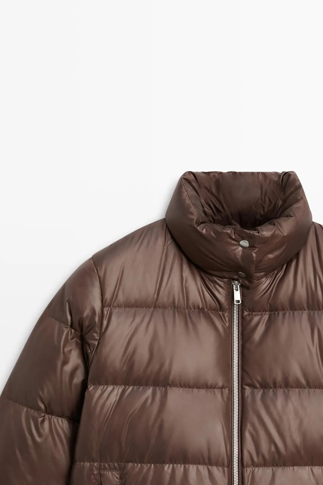 Пуховик с воротником-стойкой, Massimo Dutti