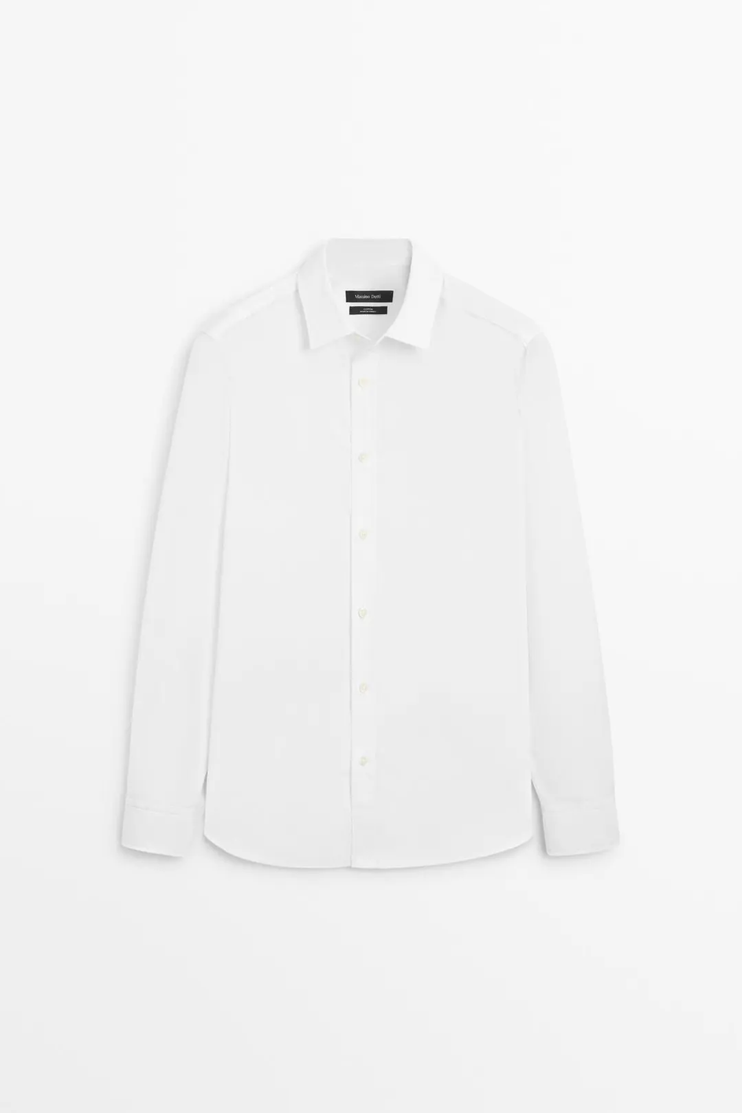 Рубашка прямого кроя из поплина из 100% хлопка, Massimo Dutti