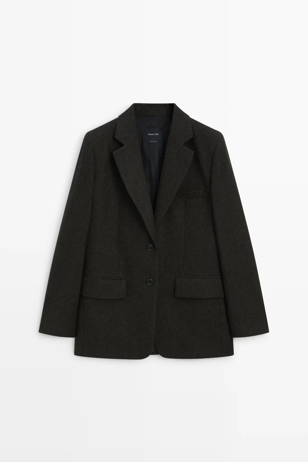 Блейзер на двух пуговицах из смесовой шерсти, Massimo Dutti