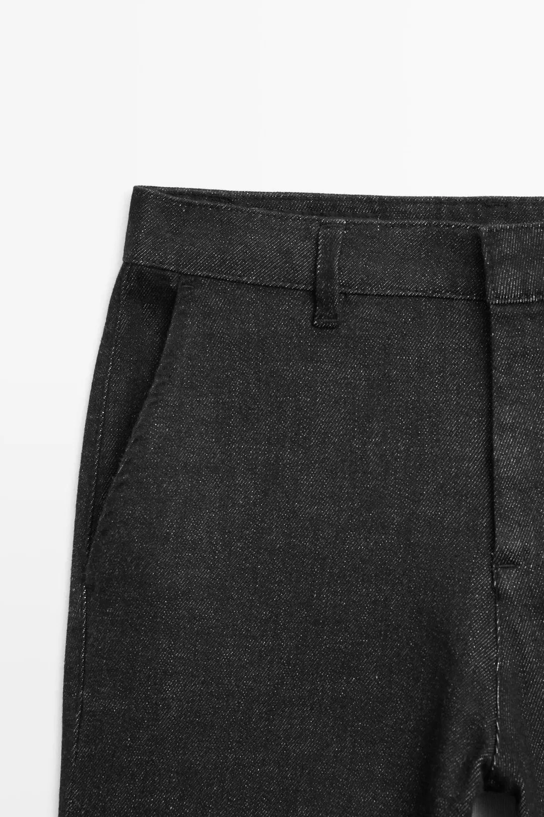 Джинсы укороченные клеш со средней посадкой, Massimo Dutti