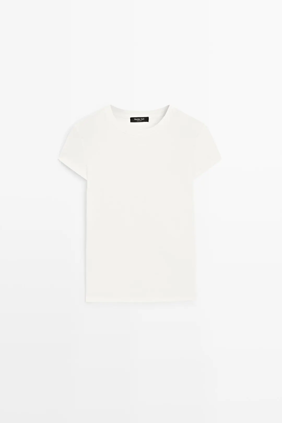 Футболка облегающего кроя с короткими рукавами, Massimo Dutti