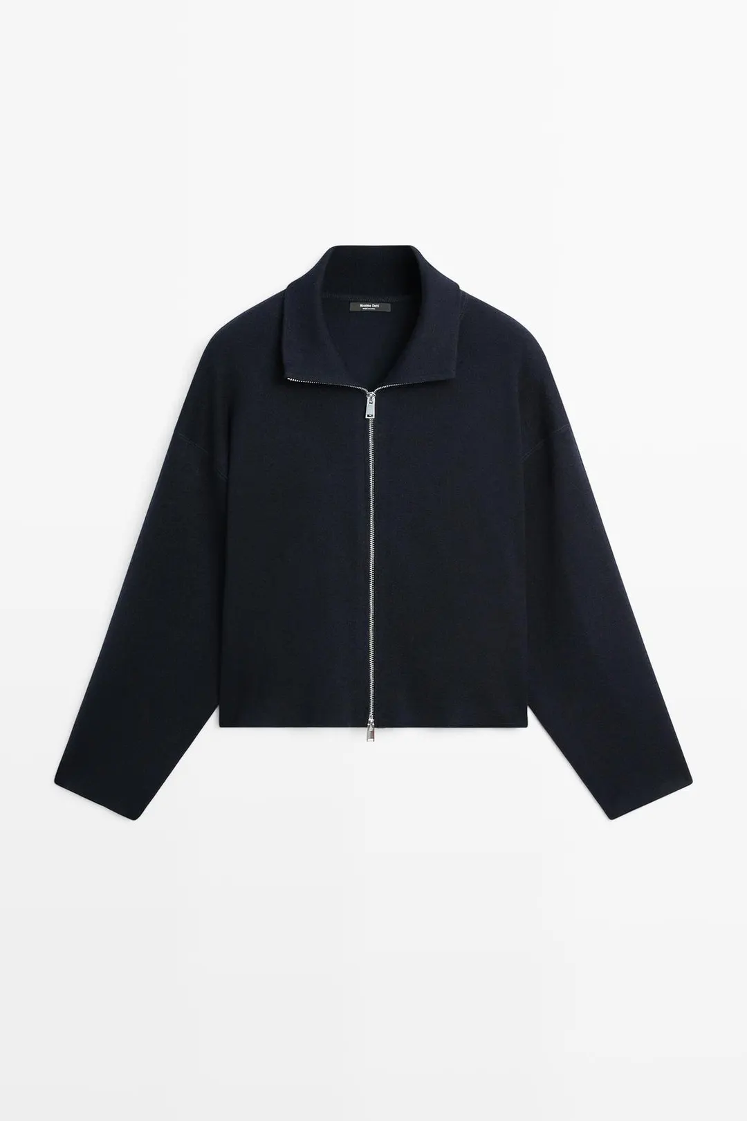 Трикотажная хлопковая куртка на молнии, Massimo Dutti