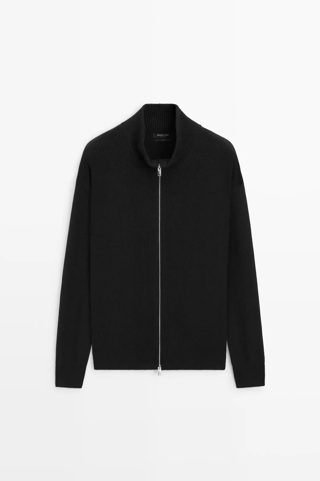 Кардиган вязаный в рубчик из 100% хлопка, Massimo Dutti