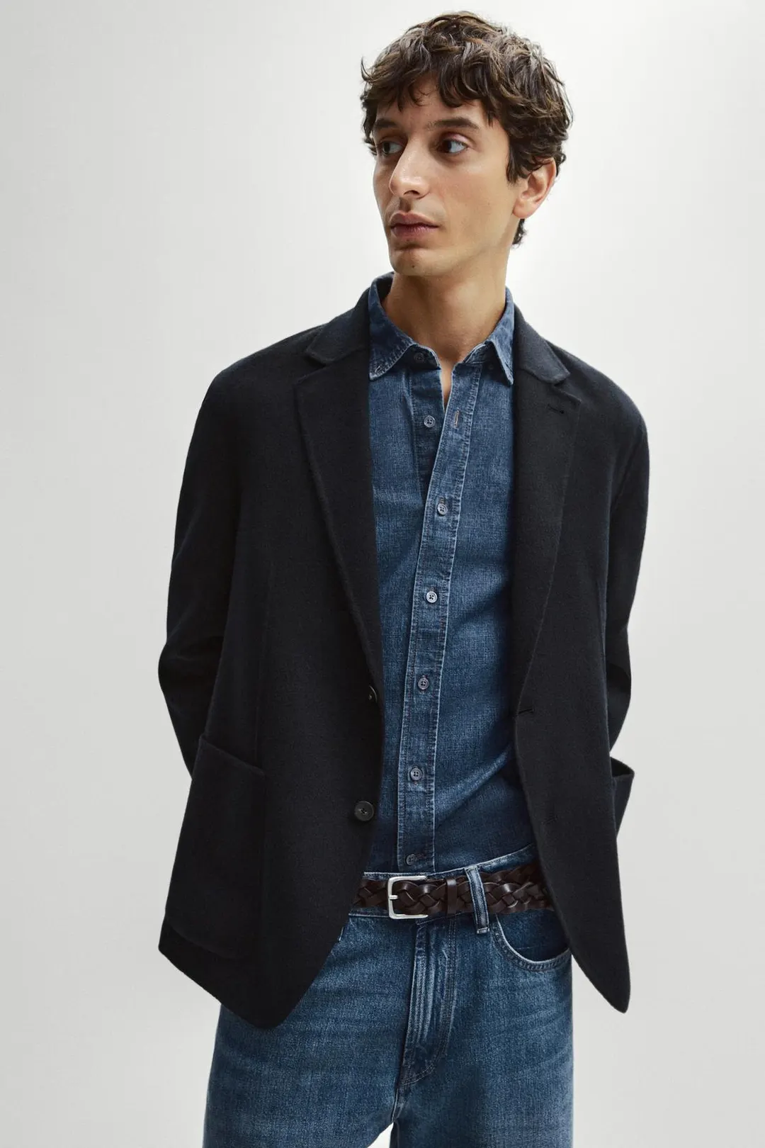 Пиджак из двухслойной смесовой шерсти, Massimo Dutti