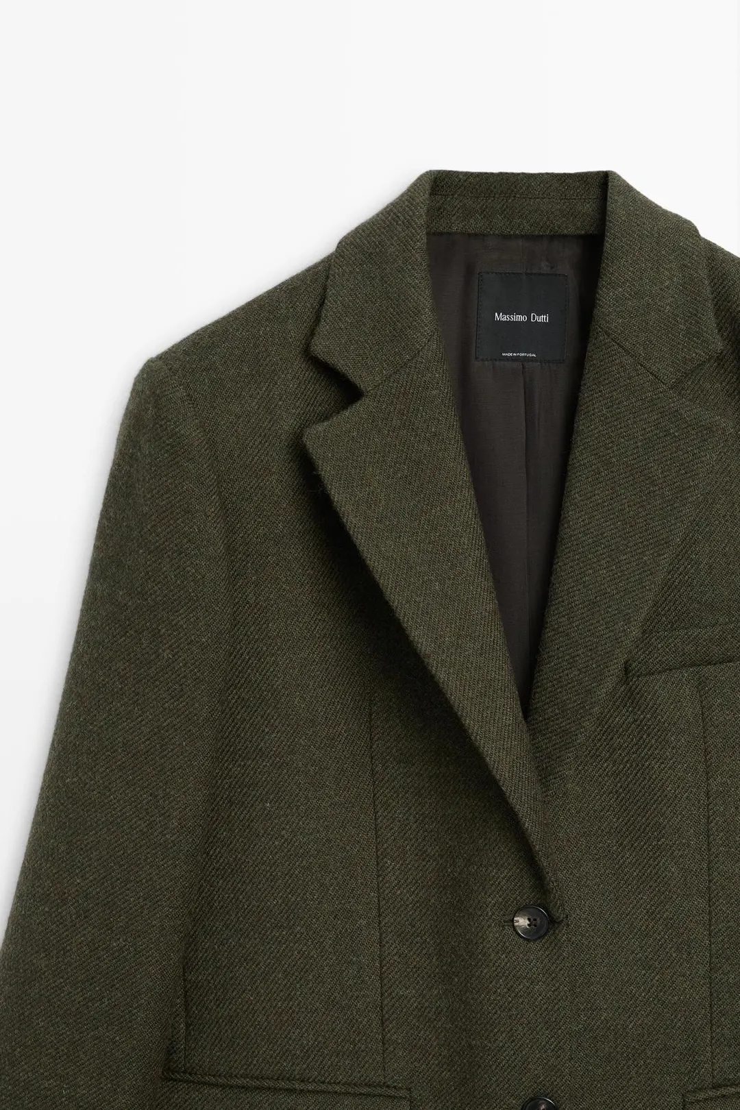 Блейзер меланжевый из 100% шерсти, Massimo Dutti