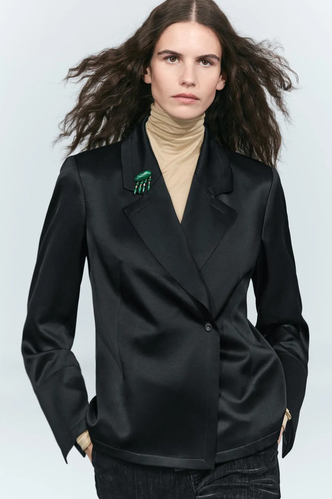 Двубортный шерстяной пиджак, Massimo Dutti