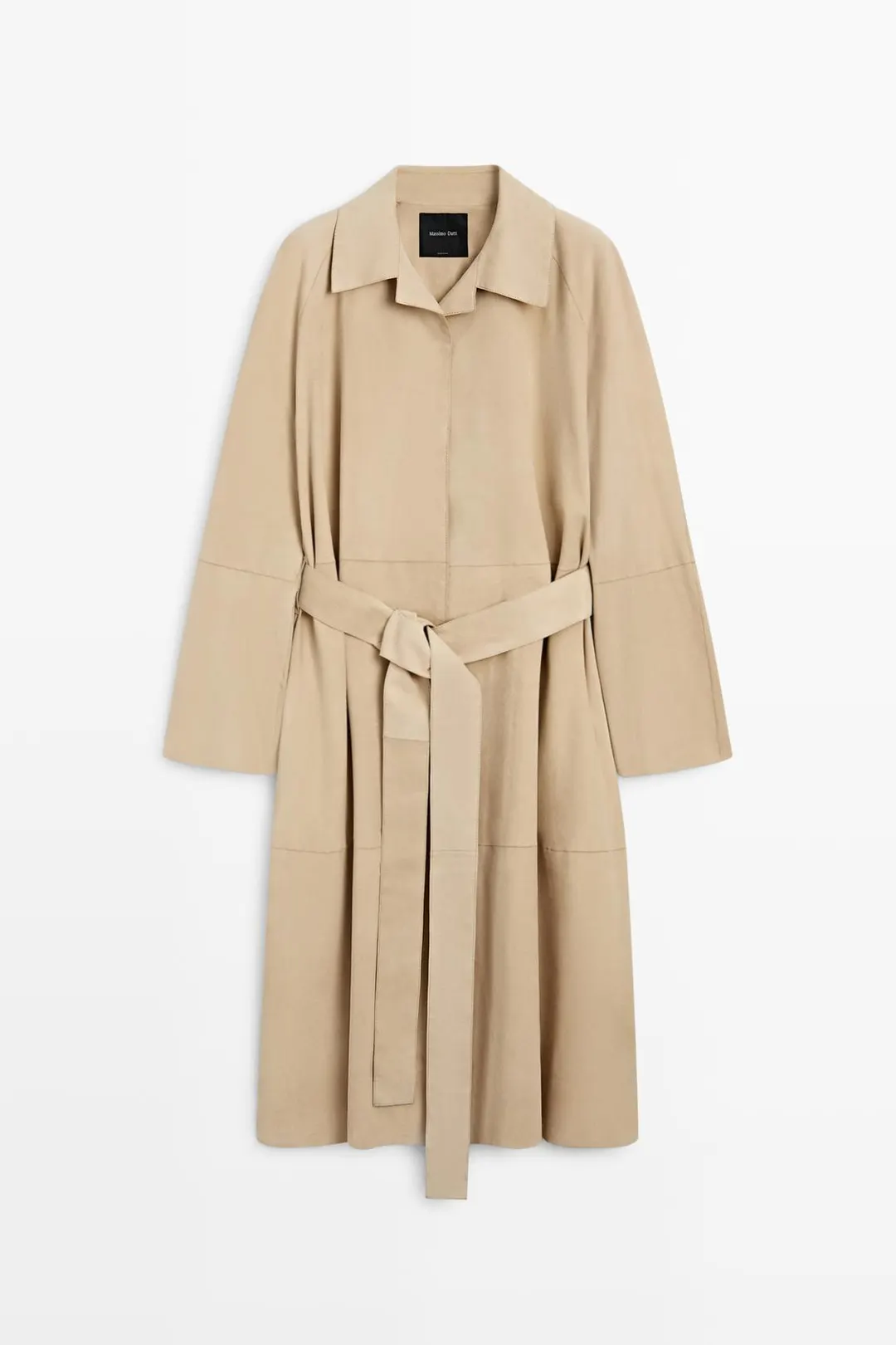 Длинное замшевое пальто, Massimo Dutti