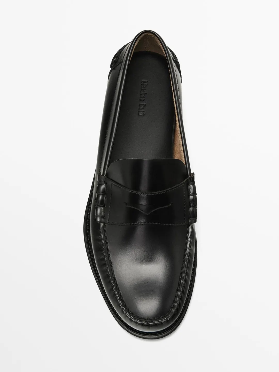 Пенни-лоферы из состаренной кожи, Massimo Dutti