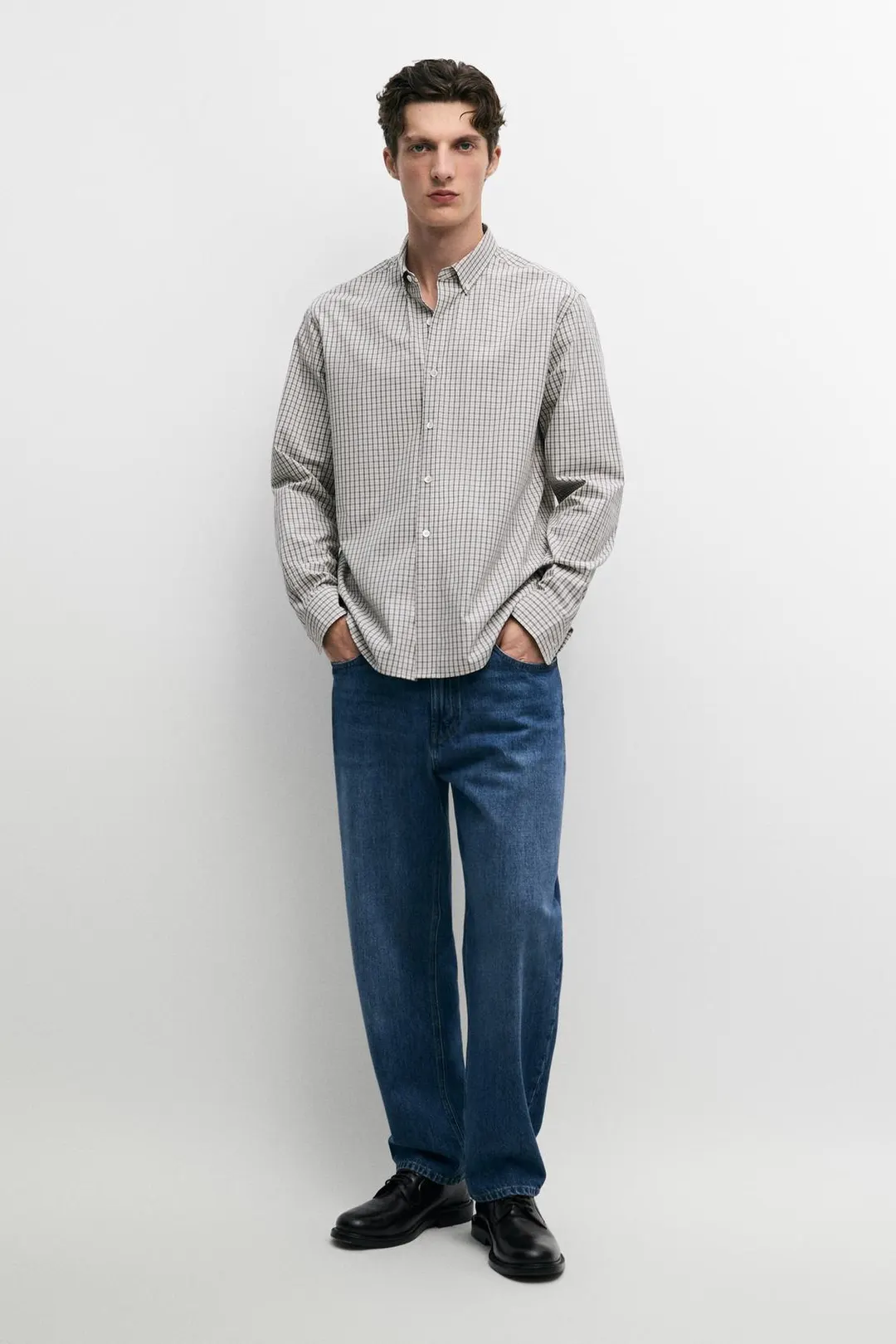 Клетчатая рубашка стандартного кроя из 100% хлопка, Massimo Dutti