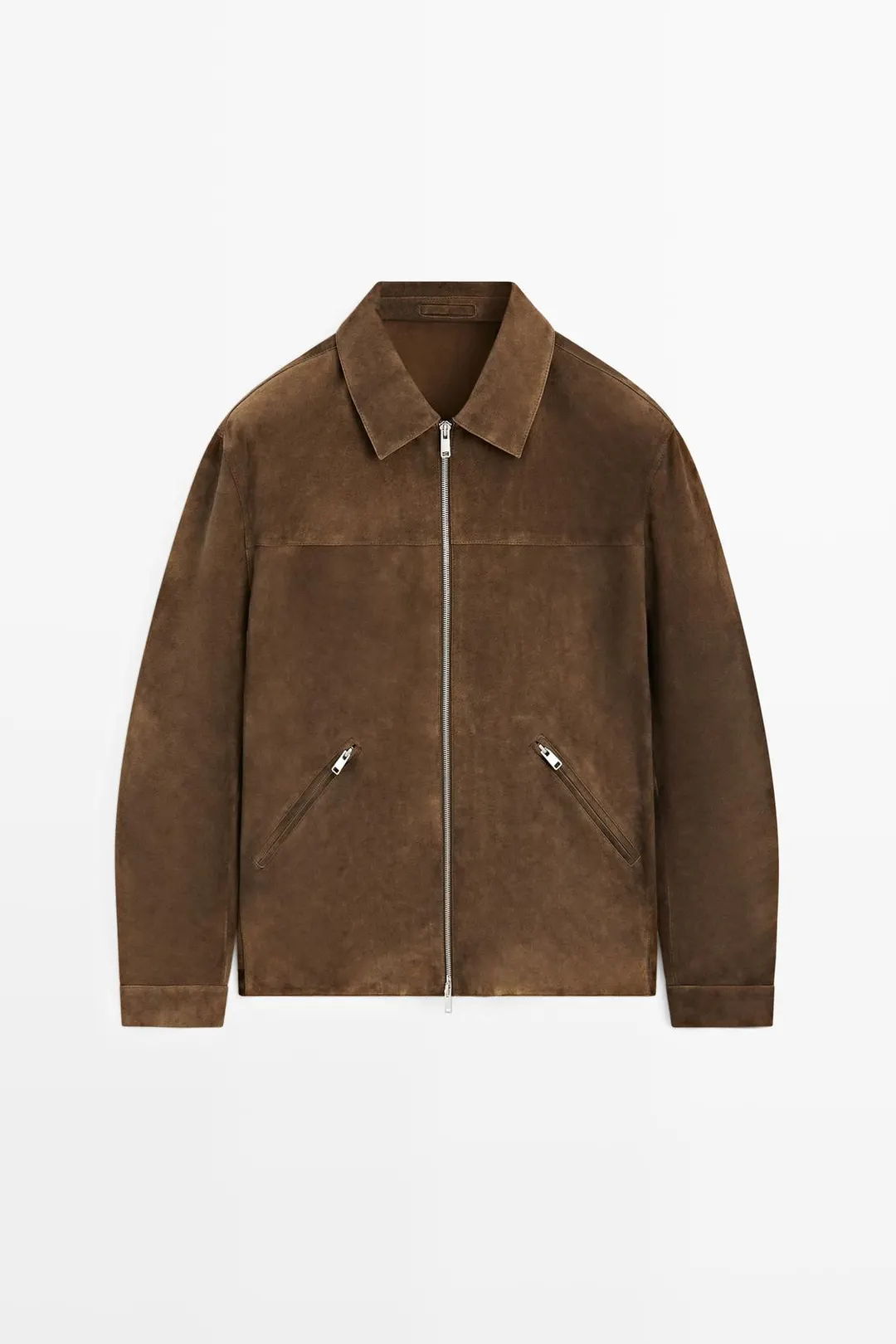 Замшевая куртка на молнии, Massimo Dutti