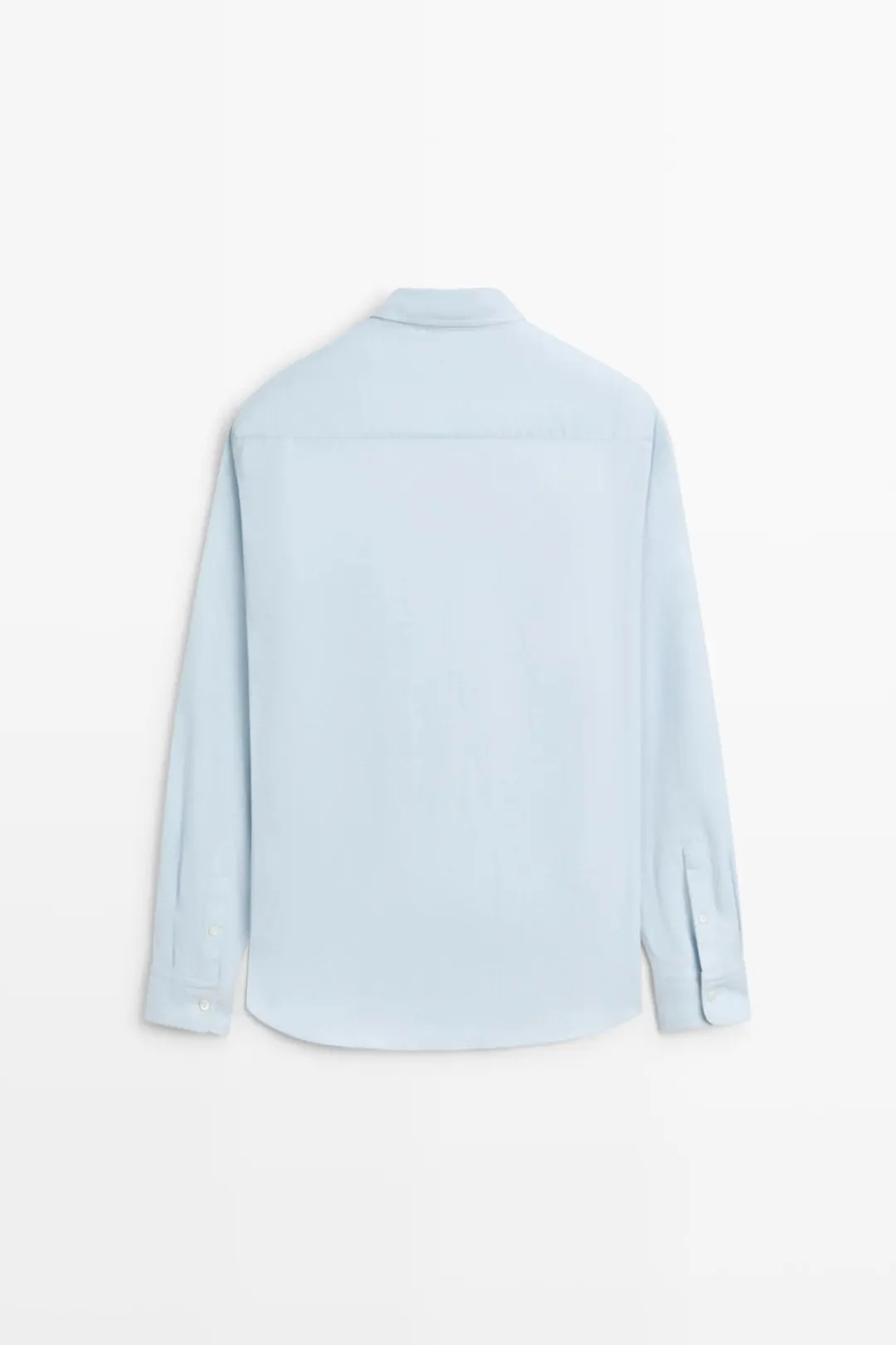 Рубашка прямого кроя из 100% меланжевого хлопка, Massimo Dutti