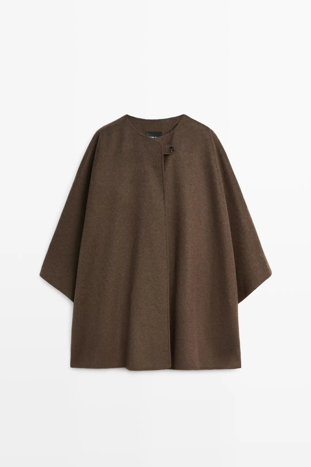 Кейп из смесовой шерсти на пуговицах, Massimo Dutti