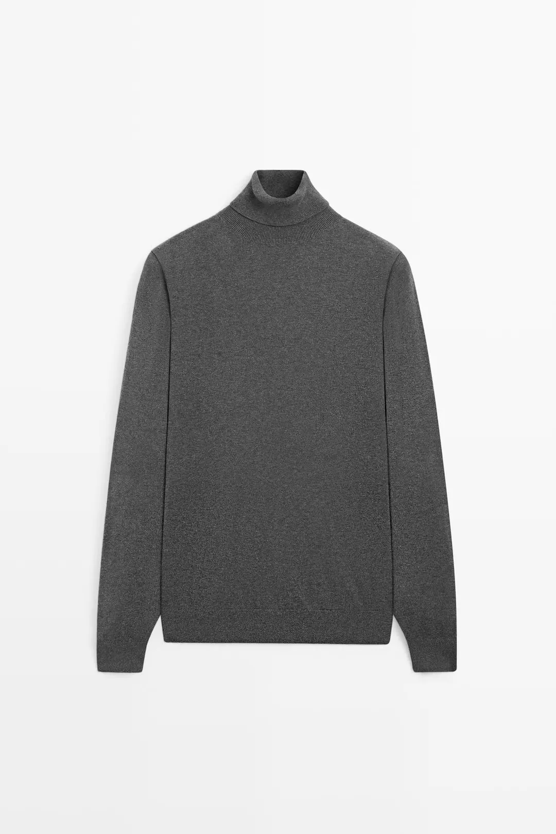 Свитер с высоким воротником из смесового хлопка, Massimo Dutti