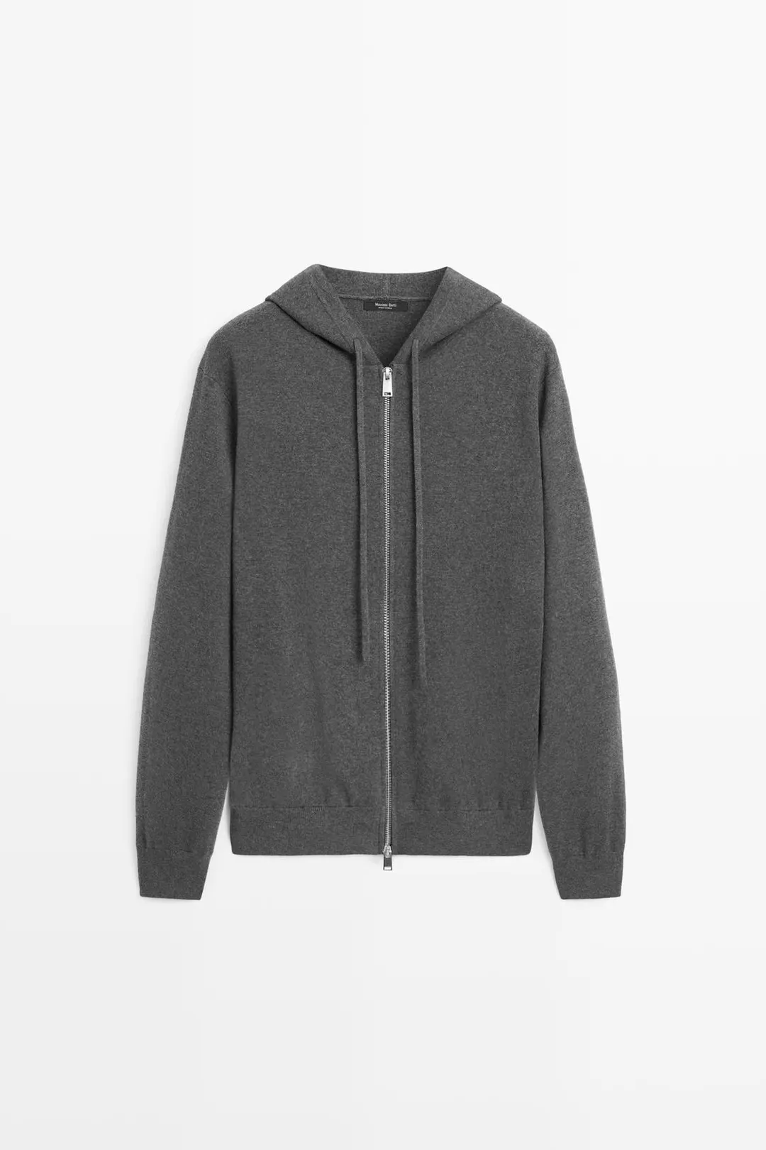 Кардиган вязаный с капюшоном из смесового хлопка, Massimo Dutti