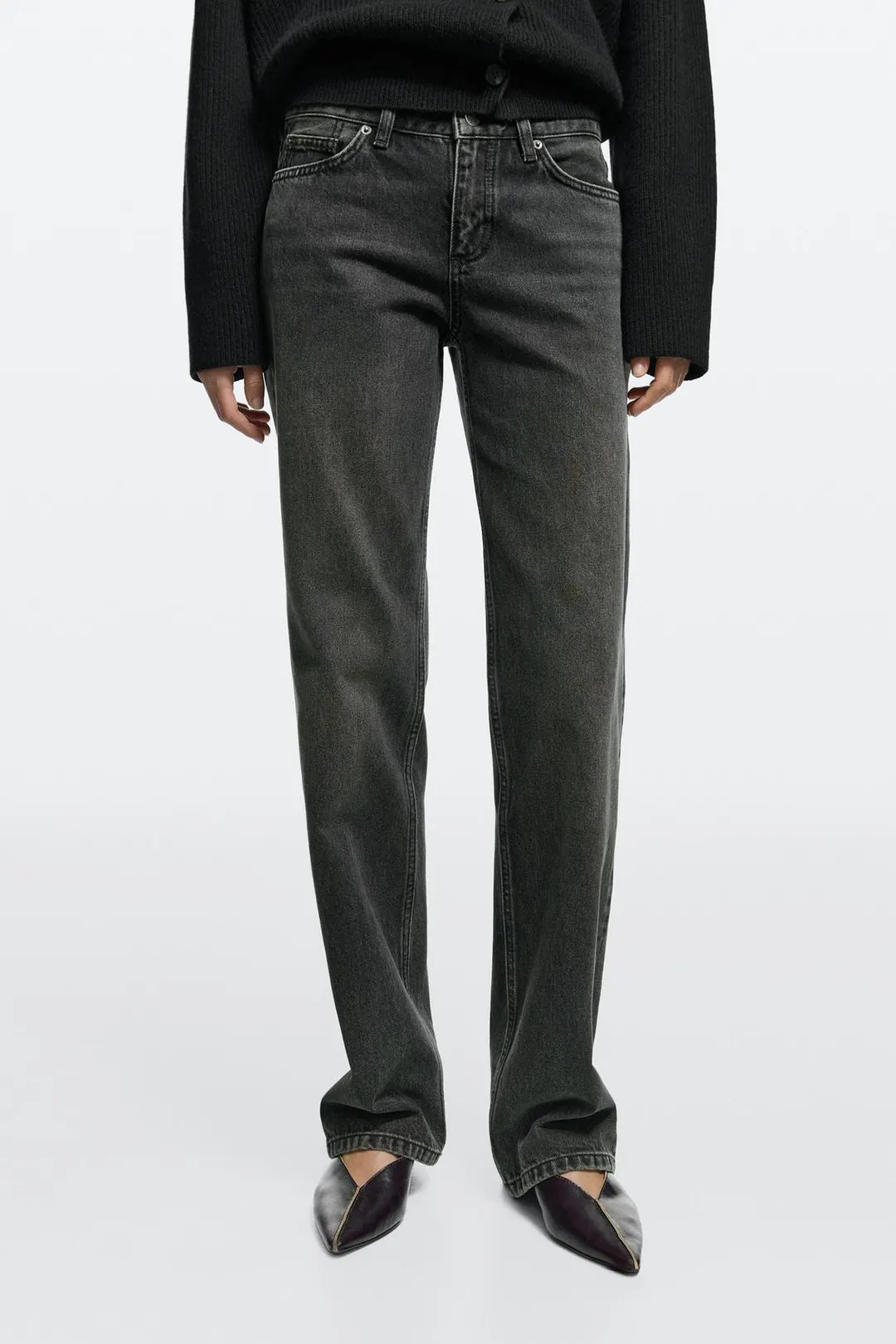 Прямые джинсы с низкой посадкой, Massimo Dutti