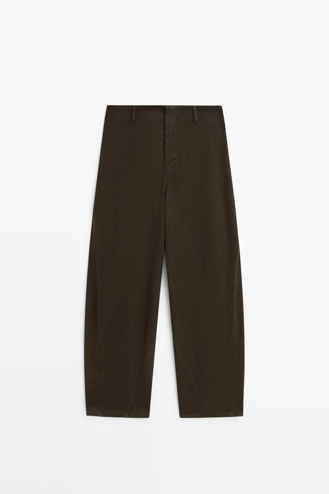 Брюки кроя carrot с декоративными швами, Massimo Dutti