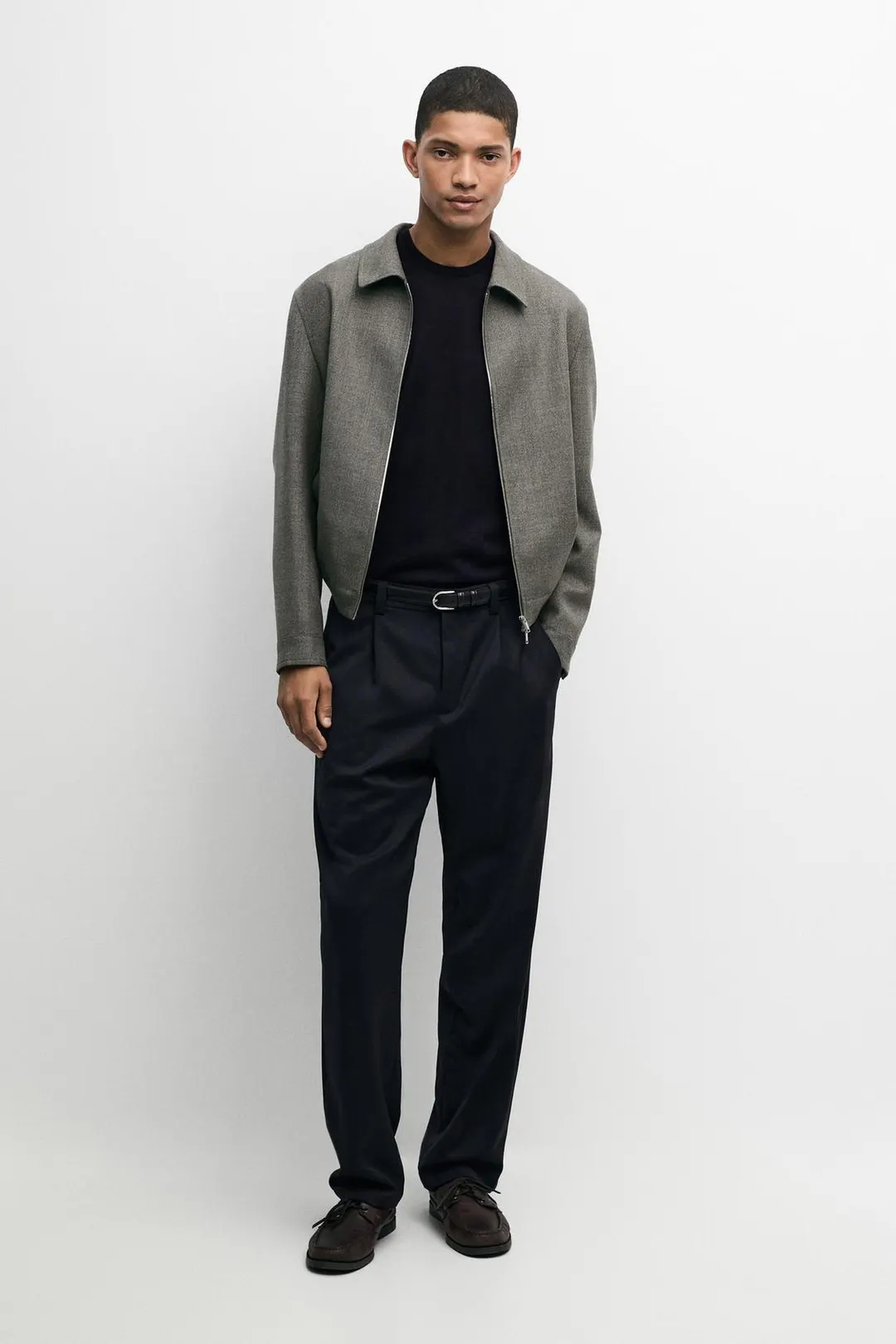 Брюки прямого кроя из 100% шерсти, Massimo Dutti