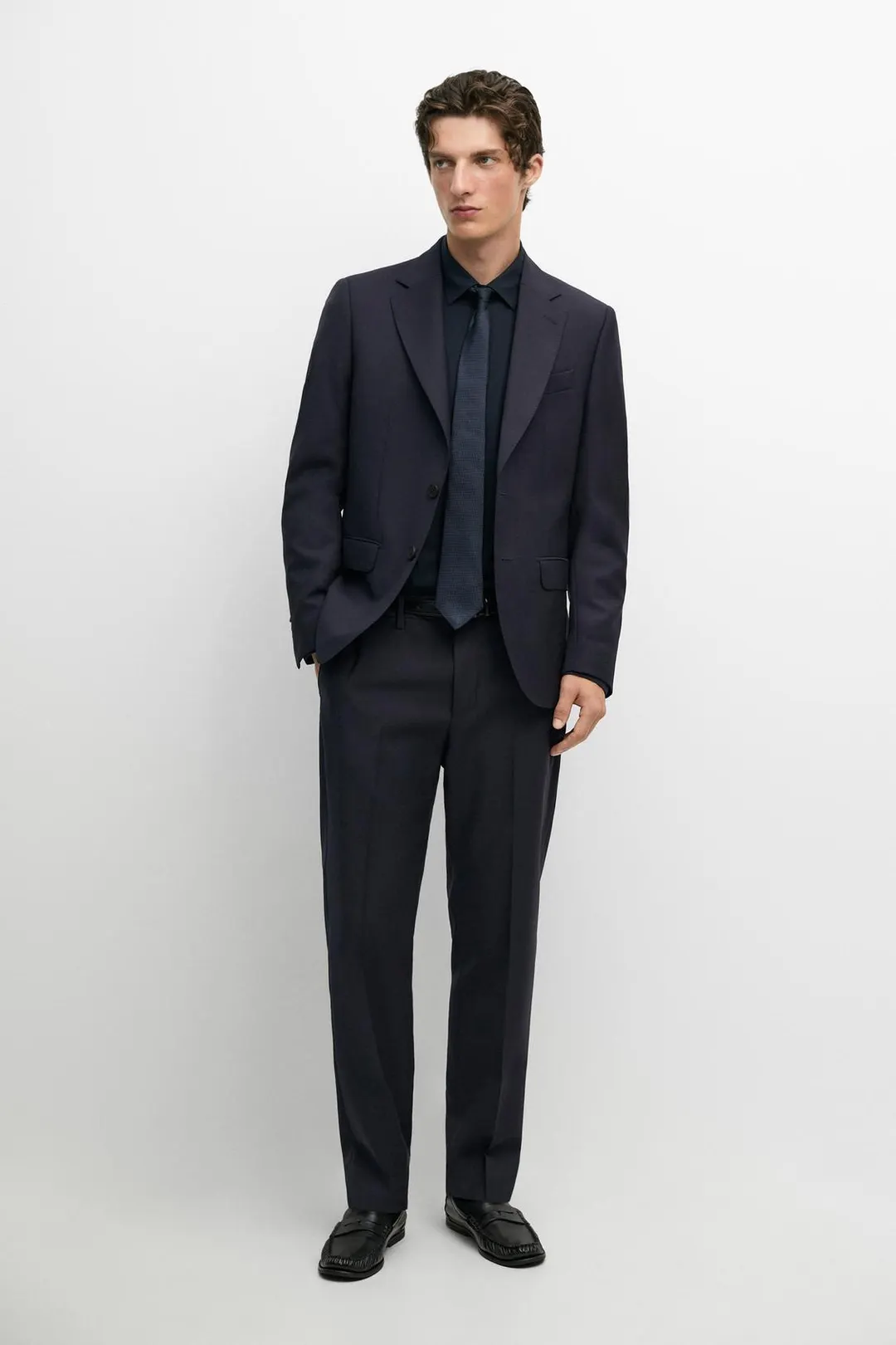 Брюки костюмные фактурные, Massimo Dutti