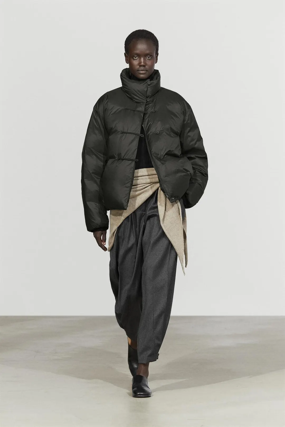 Пуховик с застежками-клевантами, Massimo Dutti