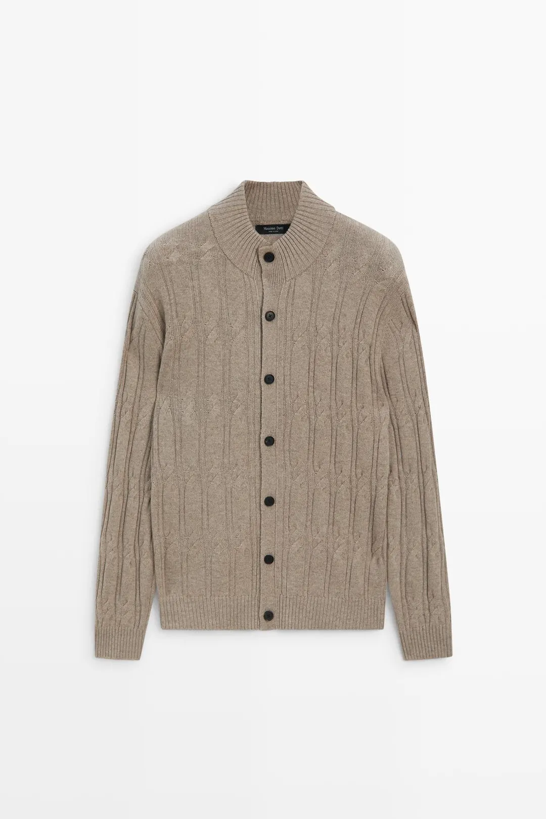 Кардиган фактурной вязки из смесовой шерсти, Massimo Dutti