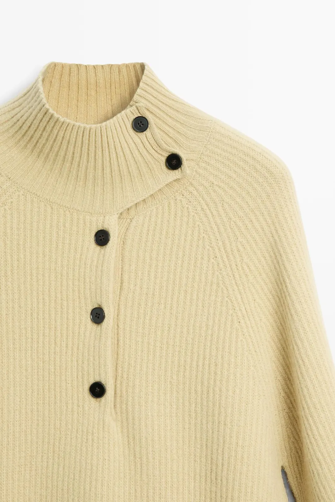 Кейп из 100% шерсти с пуговицами, Massimo Dutti