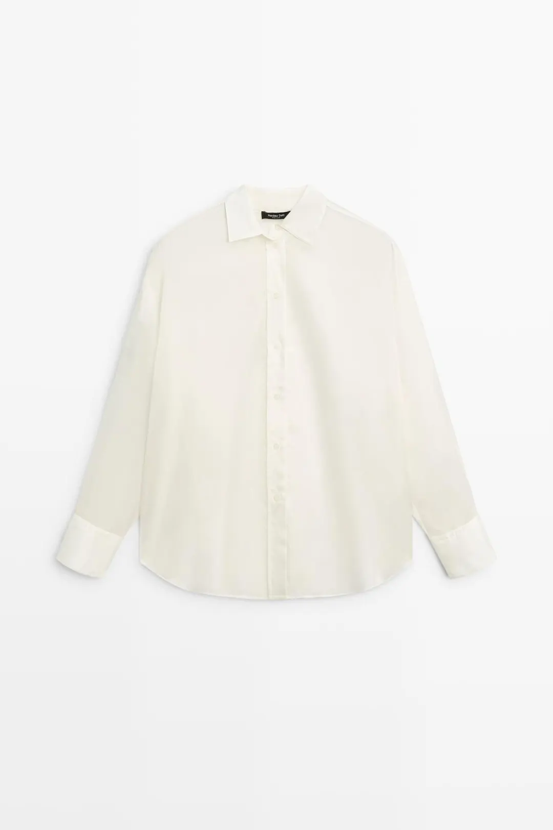 Рубашка оверсайз из струящейся ткани, Massimo Dutti