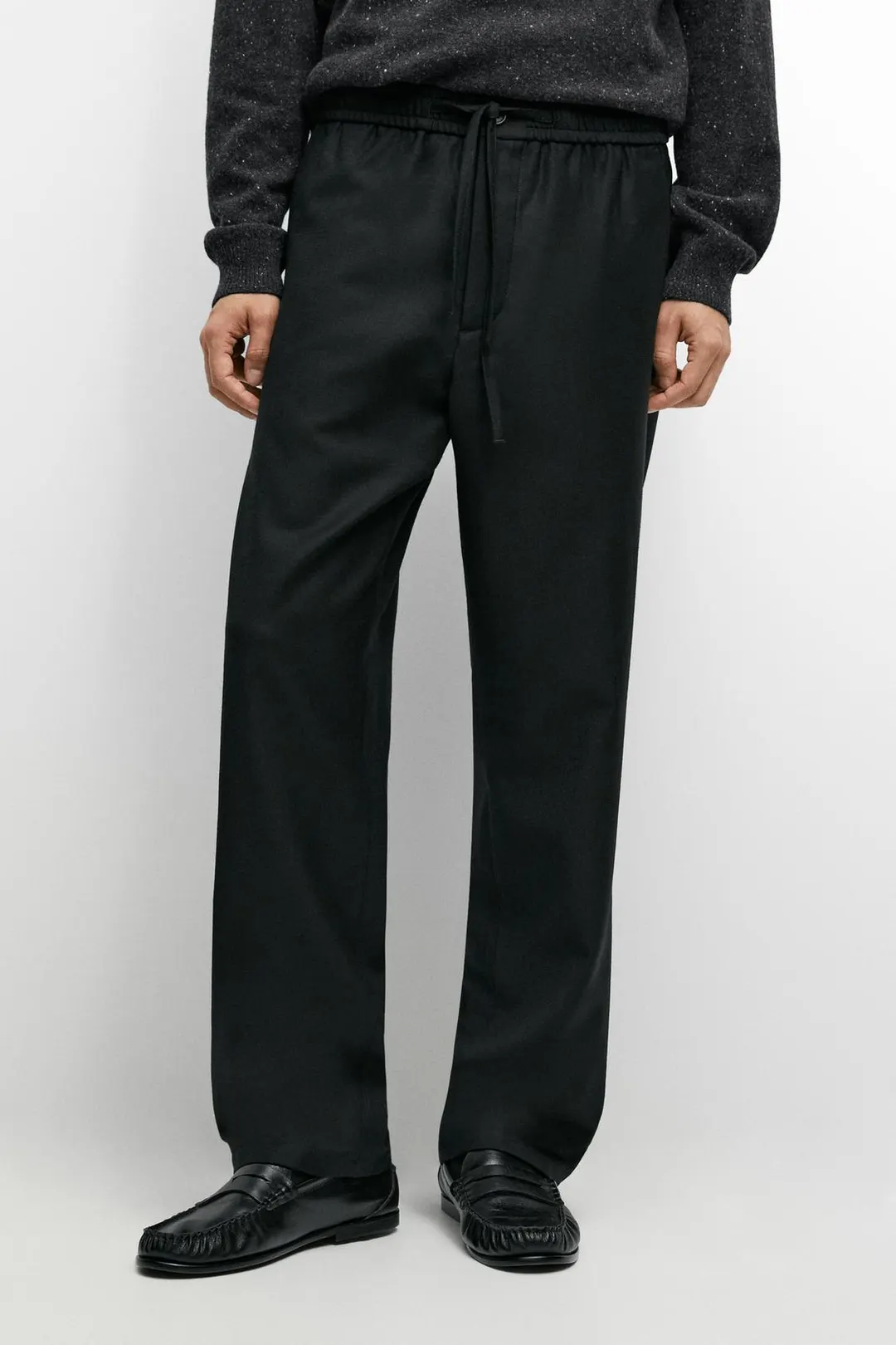 Брюки-джоггеры из 100% шерсти, Massimo Dutti