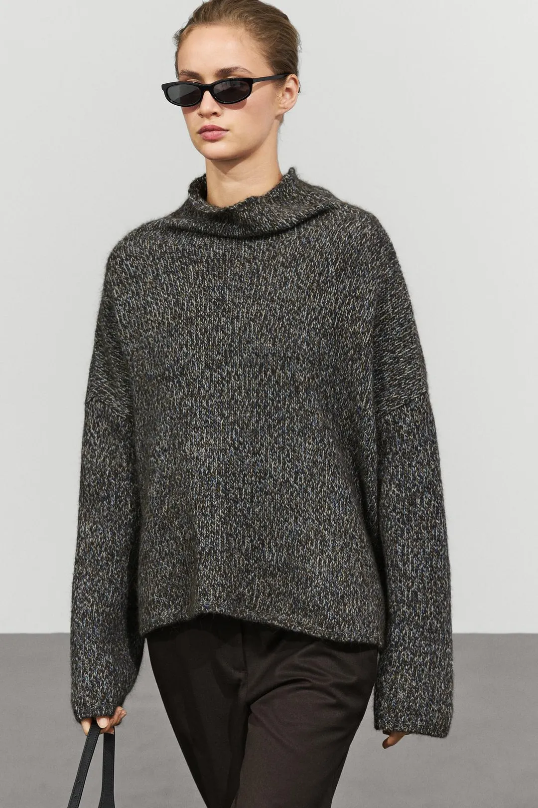 Свитер из 100% шерсти из пряжи мулине, Massimo Dutti