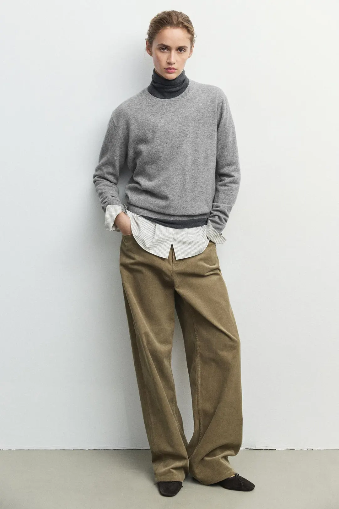 Свитер вязаный с круглым вырезом из смесовой шерсти, Massimo Dutti