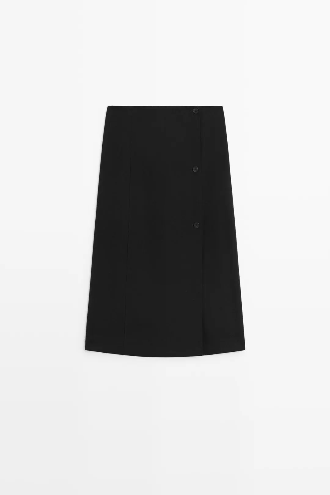 Юбка миди с пуговицами, Massimo Dutti