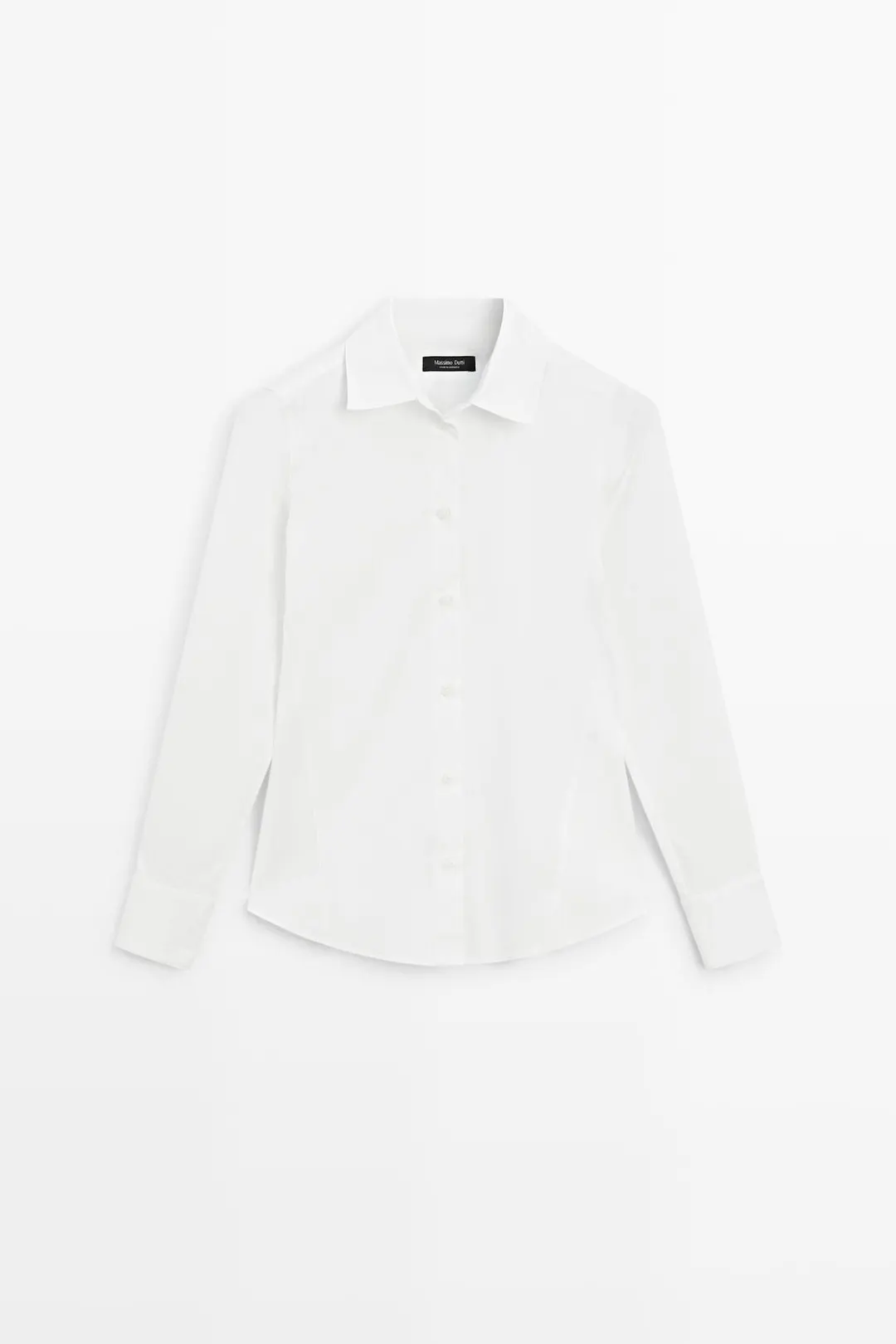 Рубашка из смесового хлопкового поплина, Massimo Dutti