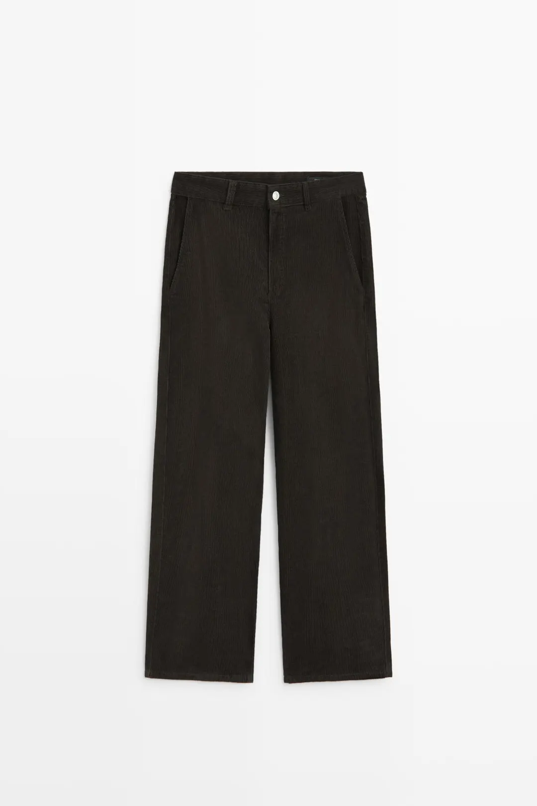 Вельветовые брюки кроя barrel, Massimo Dutti