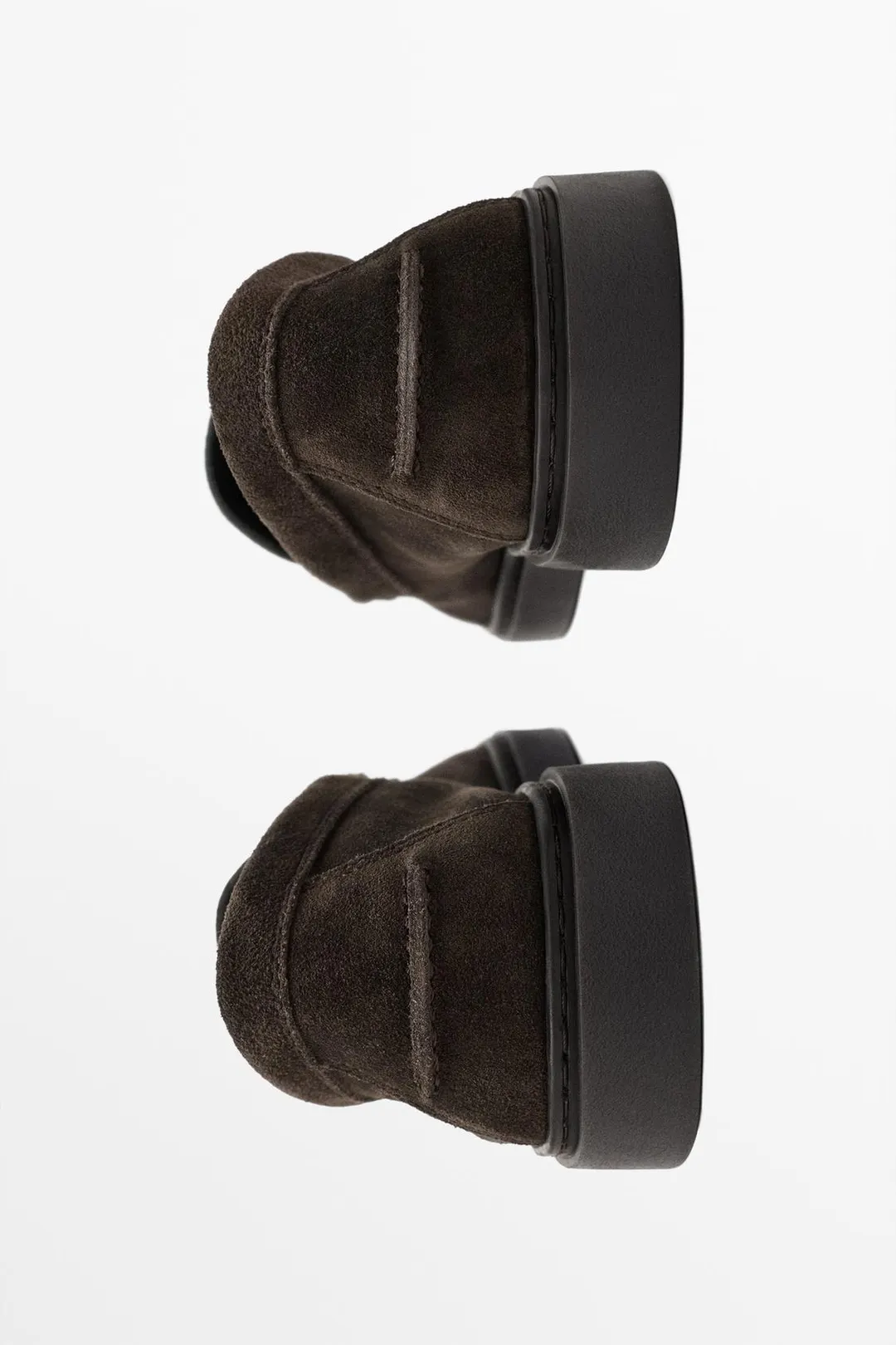 Лоферы из замшевого спилка, Massimo Dutti