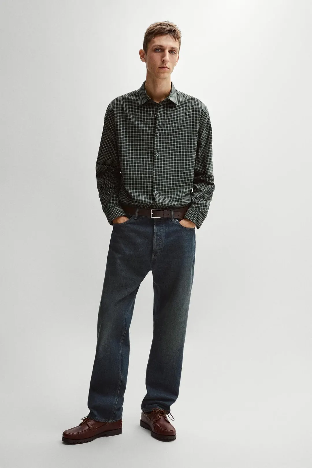 Рубашка стандартного кроя из 100% хлопка, Massimo Dutti