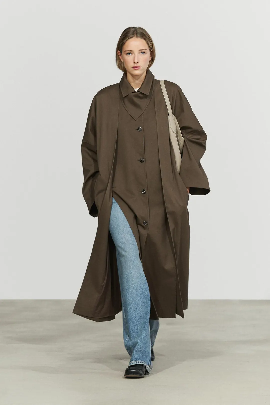 Тренч из смесового хлопка с боковыми разрезами, Massimo Dutti